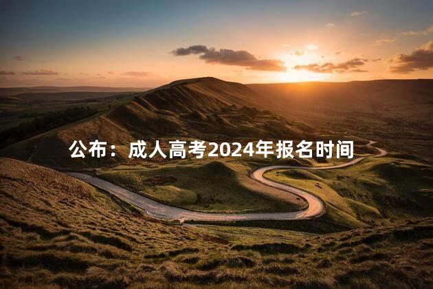 公布：成人高考2024年报名时间