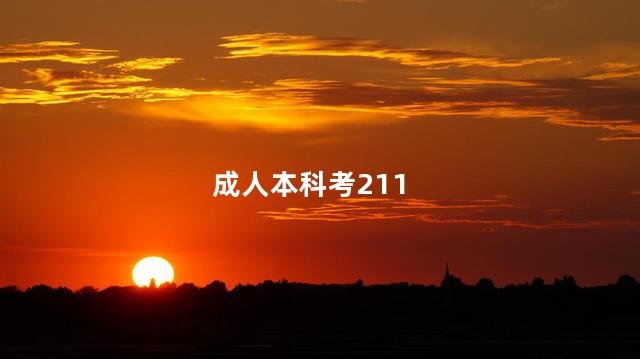 成人本科考211