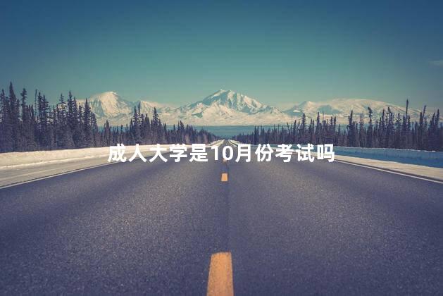 成人大学是10月份考试吗