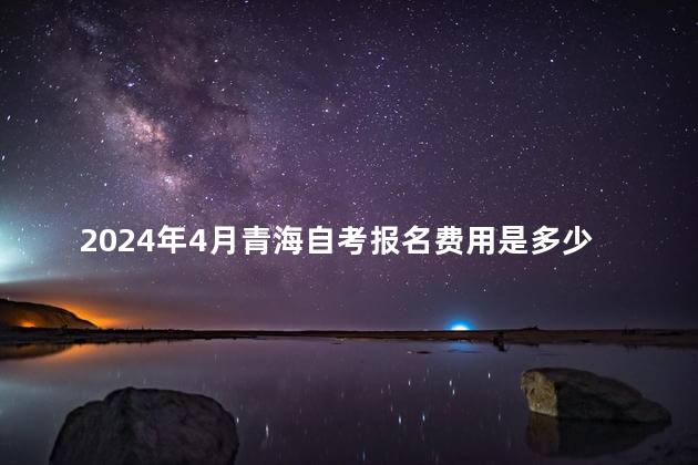 2024年4月青海自考报名费用是多少