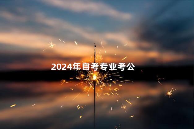 2024年自考专业考公