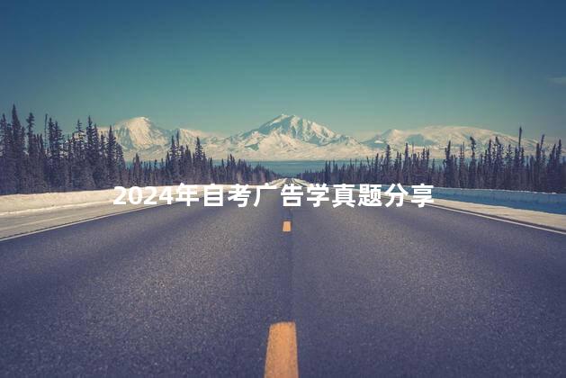 2024年自考广告学真题分享