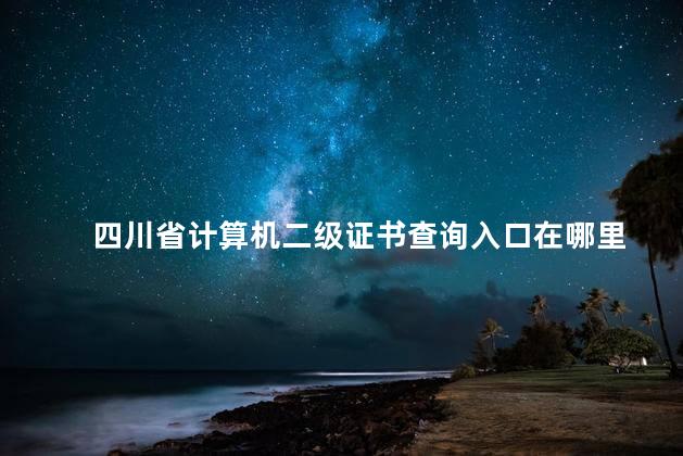 四川省计算机二级证书查询入口在哪里