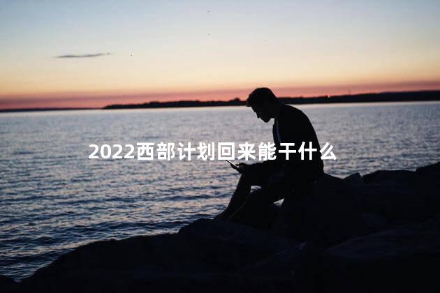 2022西部计划回来能干什么