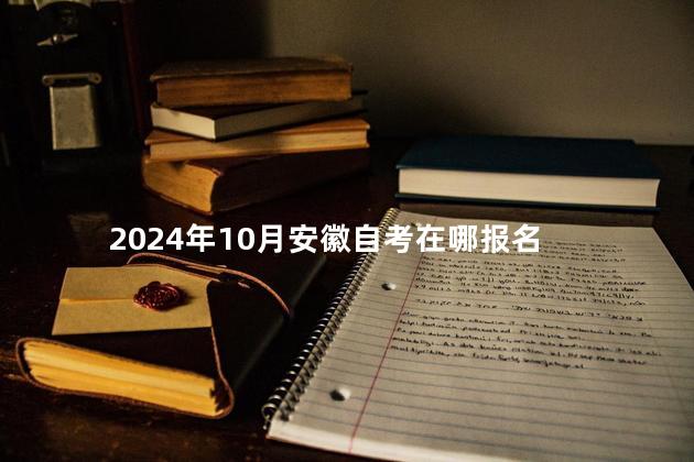 2024年10月安徽自考在哪报名