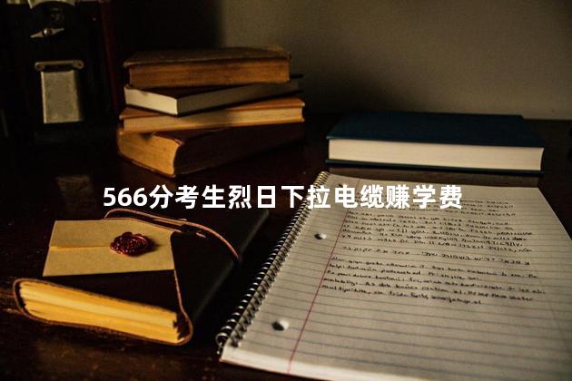 566分考生烈日下拉电缆赚学费